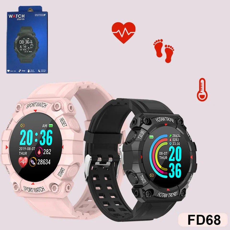 Combo Smartwacth Fd68 Rosasdo X2